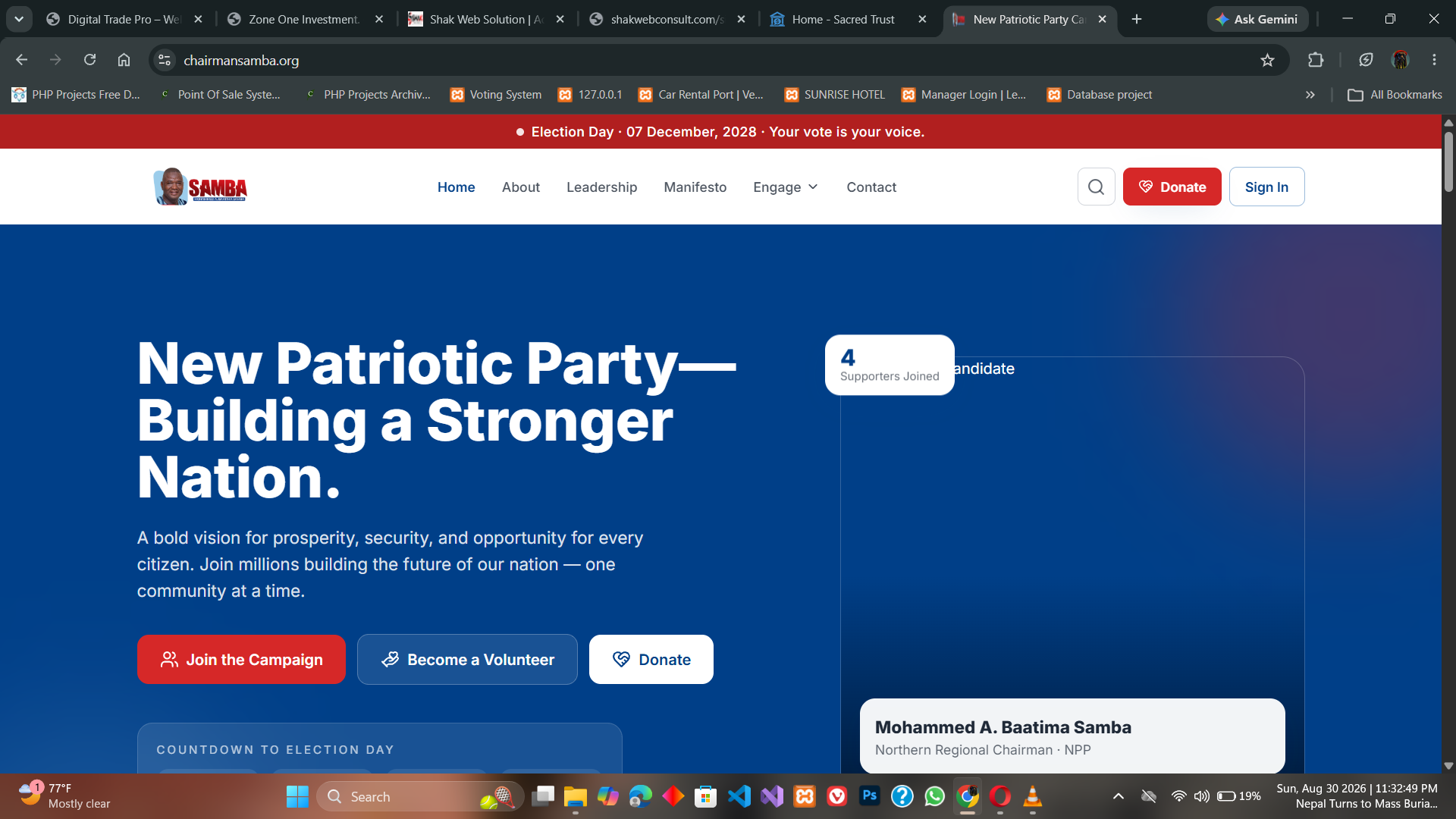 Political Web App